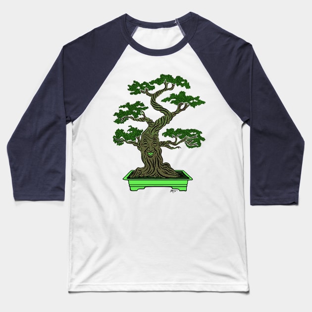 Mister Bonsai Baseball T-Shirt by fakelarry